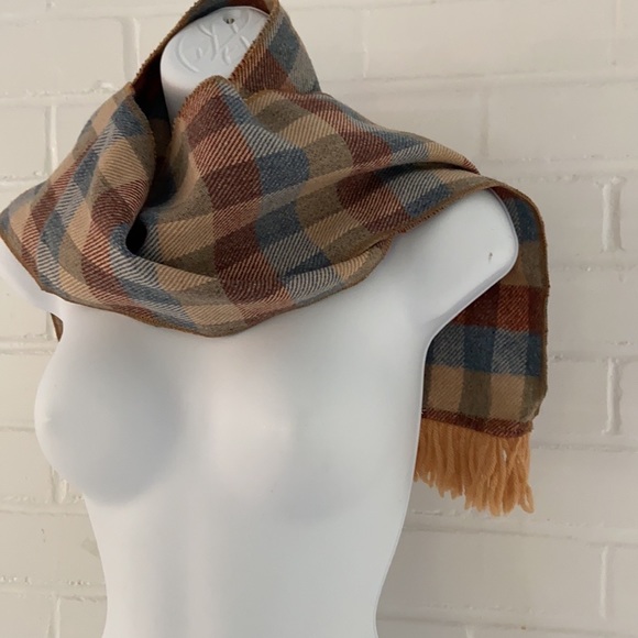 Vintage Plaid Scarf, Womens Warm Scarf, Winter Scarf - Picture 3 of 7